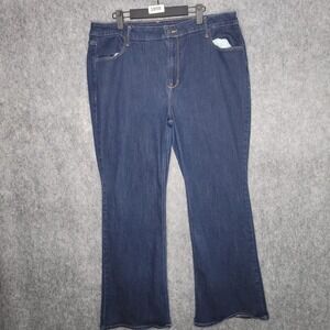 Old Navy Womens Flare‎ Jeans High Rise Dark Wash Denim Size 18 Plus